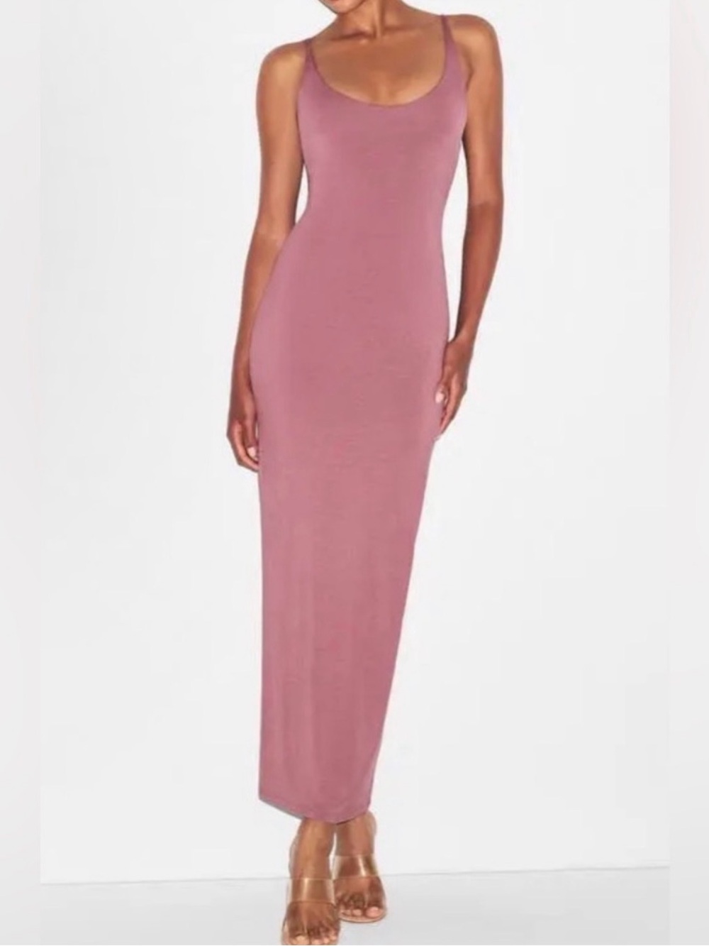 🤎 NWT SKIMS Soft Lounge Long Slip Dress – Redwood | Size Small | Viral Maxi 🤎